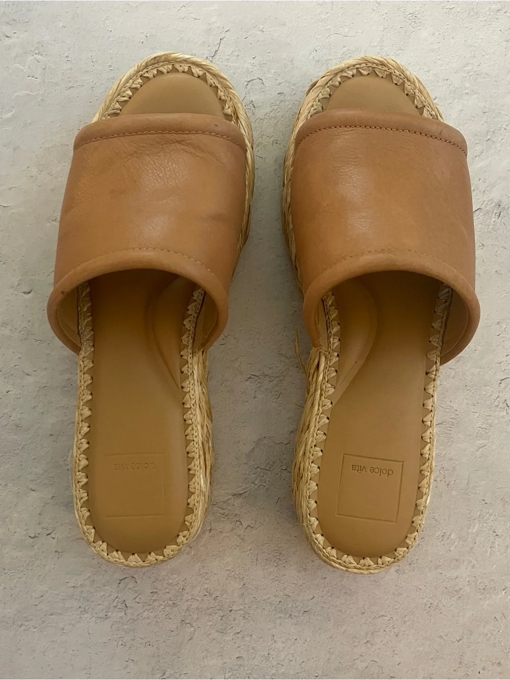 Dolce Vita “Chavi” Honey Leather Slides